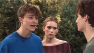 Charlotte with Danny and Rocco in a scene from General Hospital | Image: ABC