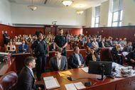 Luigi Mangione inside the court (Image via Getty)