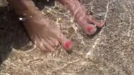 Sheila dipped her toes in the water | Image: CBS