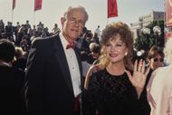 American actor Mike Farrell and his wife, American actress and singer Shelley Fabares, attend the 45th Primetime Emmy Awards - Source: Getty