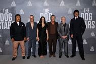 Benedict Wong, Guy Pearce, Margaret Qualley, Josh Brolin, Ridley Scott and Jacob Elordi attend the World Premiere Of 20th Century Studios "The Dog Stars" At Odeon Luxe Leicester Square London - Source: Getty