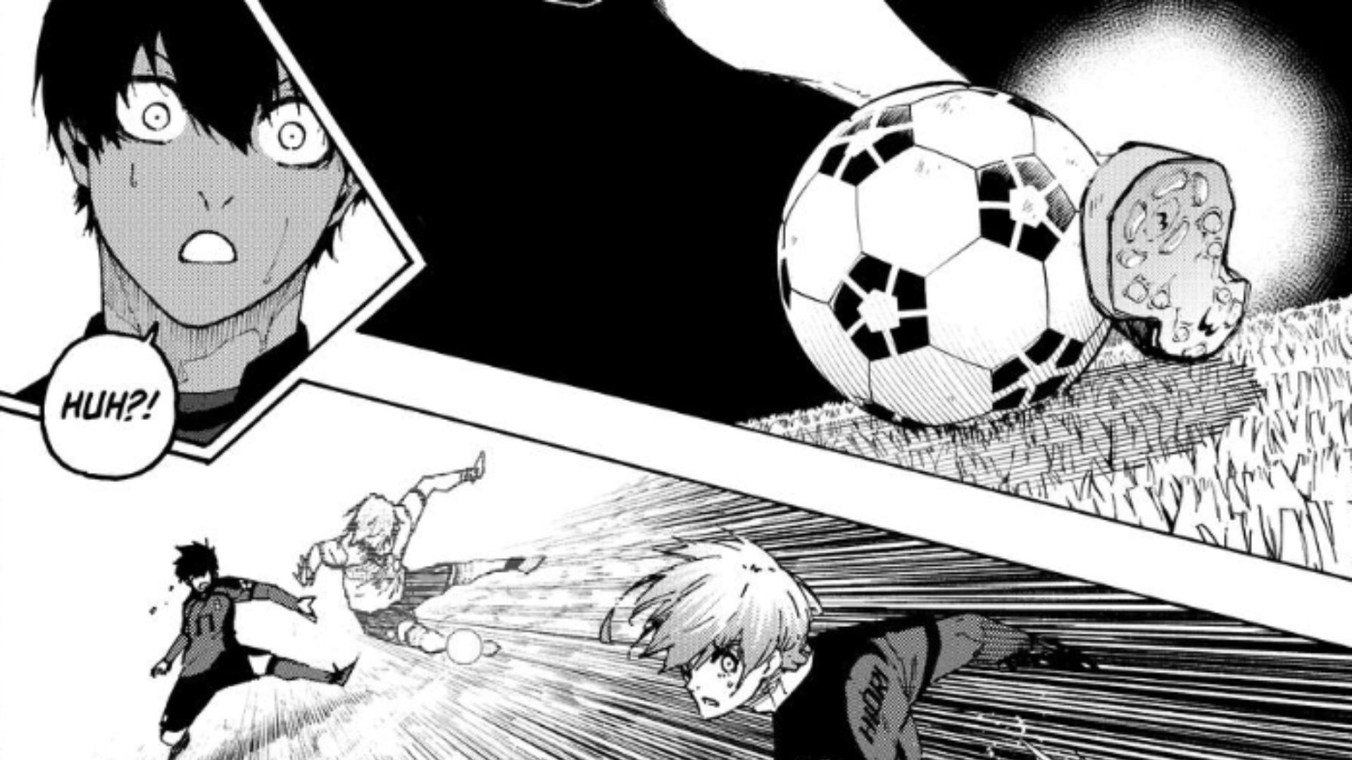 Isagi astonished by Teddy's play - Source: K Manga