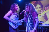 (L-R) Former Megadeth guitarist Jeff Young and singer Keith St. John perform onstage at The Observatory on January 23, 2016 in Santa Ana, California. - Source: Getty