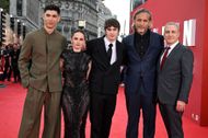 Archie Renaux, Cailee Spaeny, Spike Fearn, Fede Álvarez and Steve Asbell attend the UK Gala of "Alien: Romulus" UK Gala - VIP Arrivals - Source: Getty