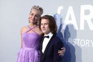 Sharon Stone and Roan Joseph Bronstein Stone attend the amfAR Cannes Gala 2021 – Arrivals - Source: Getty