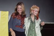 Gloria Steinem (left) and American singer-songwriter Cyndi Lauper attend Ms. Magazine's 'Women of the Year Awards' at Studio 54 in New York City, New York, 4th January 1985 - Source: Getty