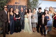 Matthew McConaughey, Natalie Martinez, Holland Taylor, Woody Harrelson, Brittany Ishibashi, Highdee Kuan, Oona Yaffe, Nolan Almeida, Noah Carganilla, Ella Grace Helton and Lisa Gilroy attend the Los Angeles Premiere Of Apple TV's "Brothers" - Arrivals - Source: Getty