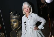 Helen Mirren poses backstage at The Olivier Awards 2026 With Cunard - Backstage - Source: Getty