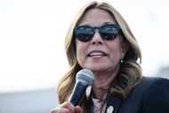 Dr. Amy Acton, Ohio Democratic gubernatorial candidate and former director of the Ohio Department of Health, speaks to supporters during a rally on April 28, 2026 in Cincinnati, Ohio. - Source: Getty