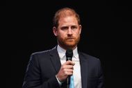 Prince Harry during his speech - Source: Getty