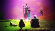 Beerus arrives at King Kai's planet - Source: Toei Animation