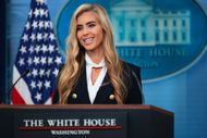 Katie Zachariah speaks during a news briefing in the James S. Brady Press Briefing Room of the White House on October 13, 2026 in Washington, DC - Source: Getty