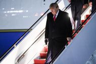 President Trump Returns To DC Following Iowa Rally - Source: Getty