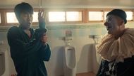 Hyuk-jun encounters a clown at his new job in the teaser (Image via YouTube/Netflix K-Content)