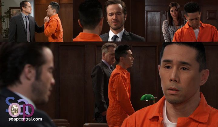 Sonny persuaded Brad to plead guilty. Lucas said goodbye to Brad and Britt surprised Brad with a visit.